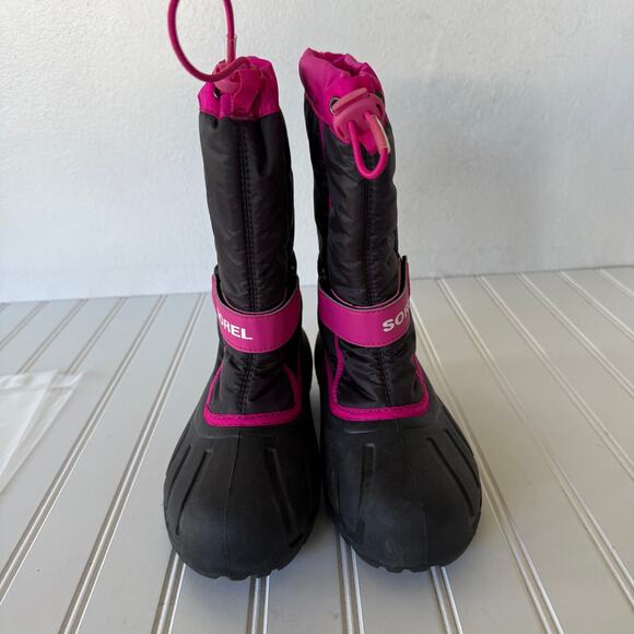 Sorel Pink Black Snow boots size 4 - Picture 5 of 8
